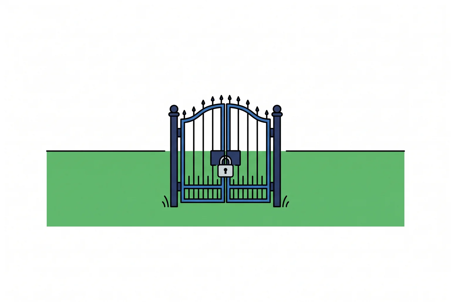 A gate with no fence around it still looks like a barrier, until you notice you can simply walk past it.